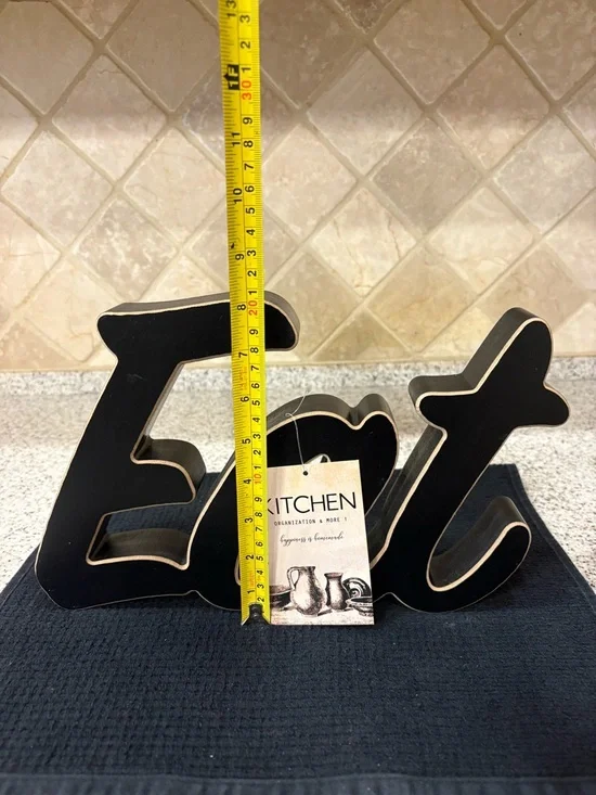 Black “EAT" Wall Sign - Picture 6 of 10